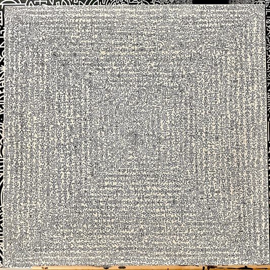 Mindseye - 2025 by Jafeth - Square artwork with a grid pattern on a black background